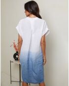 Robe 100% Lin Rhodia indigo