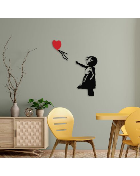 Veelkleurige wanddecoratie geïnspireerd op Banksy - 105x85 cm