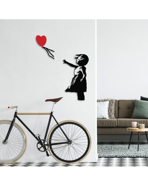 Veelkleurige wanddecoratie geïnspireerd op Banksy - 105x85 cm