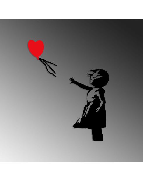 Veelkleurige wanddecoratie geïnspireerd op Banksy - 105x85 cm