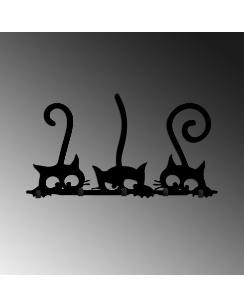 Décoration murale cuisine chatons multicolore - 60x37 cm