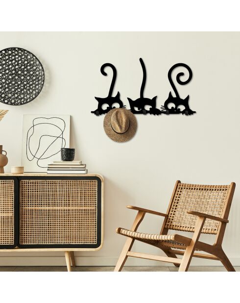 Décoration murale cuisine chatons multicolore - 60x37 cm