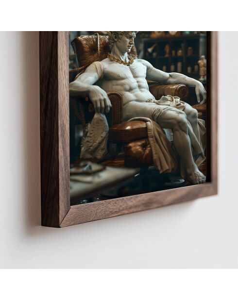 Gerahmtes dekoratives Gemälde Mehrfarbige Statue - 50x70x3,5 cm