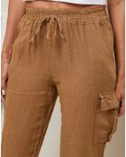 Pantalon 100% Lin Kessy camel