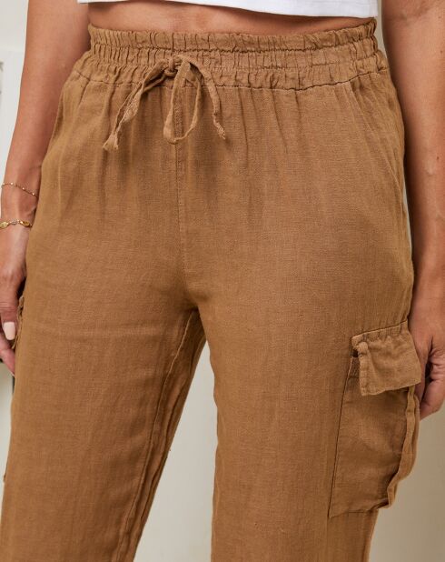 Pantalon 100% Lin Kessy camel