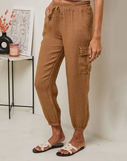 Pantalon 100% Lin Kessy camel