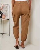 Pantalon 100% Lin Kessy camel