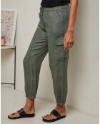 Pantalon 100% Lin Kessy kaki