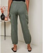 Pantalon 100% Lin Kessy kaki
