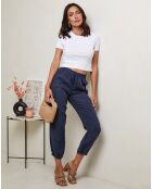 Pantalon 100% Lin Kessy marine