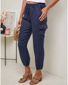 Pantalon 100% Lin Kessy marine