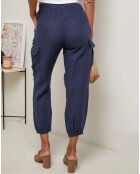 Pantalon 100% Lin Kessy marine