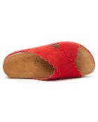 Mules en Velours de Cuir Tamara rouges