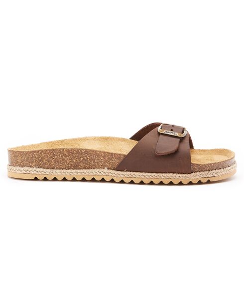 Mules en Cuir Agata marron