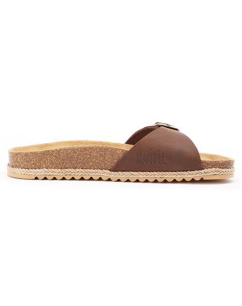 Mules en Cuir Agata marron