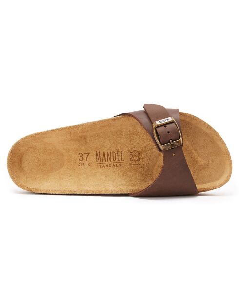 Mules en Cuir Agata marron