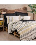 Juego de fundas nórdicas Elvira blanco/negro/dorado