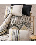 Juego de fundas nórdicas Elvira blanco/negro/dorado