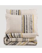 Juego de fundas nórdicas Elvira blanco/negro/dorado