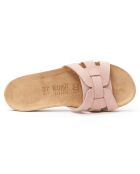 Mules en Velours de Cuir Clara roses
