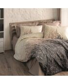 Parure housse de couette Lindon beige