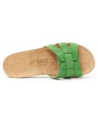 Mules en Velours de Cuir Clara vertes