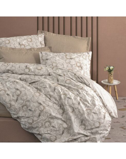 Parure housse de couette Moil beige