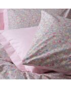 Parure housse de couette Sihu rose/gris