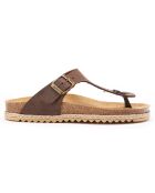 Sandales en Cuir Blanca marron
