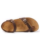 Sandales en Cuir Elisa marron foncé