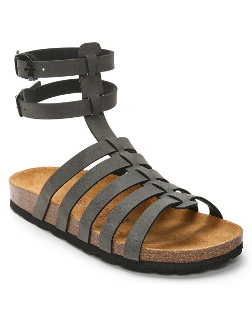 Anita dunkelgraue Sandalen