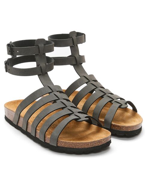 Anita dunkelgraue Sandalen