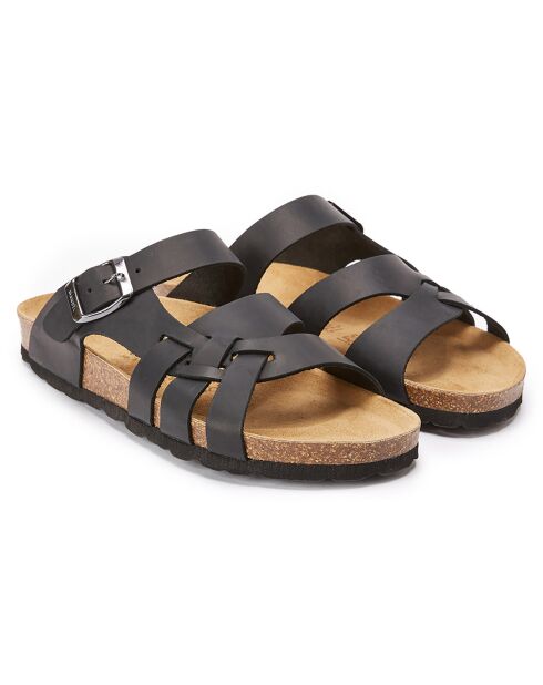 Sandales en Cuir Alvaro noires
