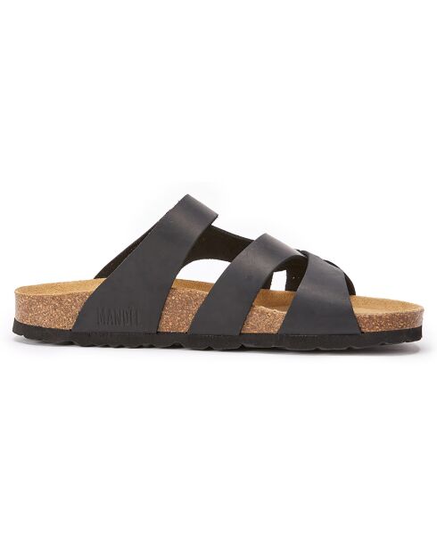 Sandales en Cuir Alvaro noires