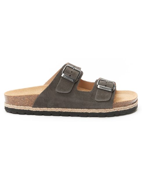 Mules en Cuir Alberto marron