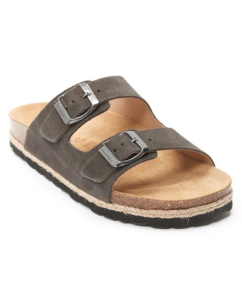 Mules en Cuir Alberto marron