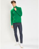 Pull Tutonzip cam jersey coton vert vif