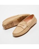 Mocassins en Cuir Miss beiges