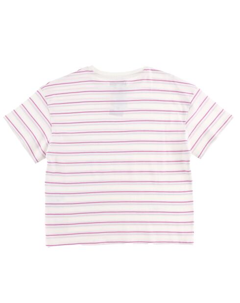 T-Shirt en Coton Bio Gloire rayé oversize multicolore