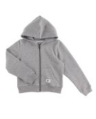 Sweat zippé Dave uni gris