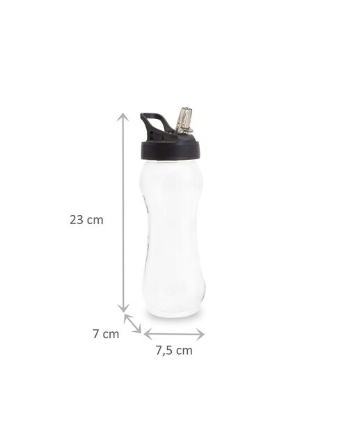 Bouteille sportive ytt01 transparent/noir