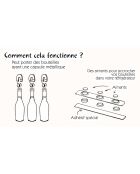 Support magnétique aimanté pour bouteilles beersky gris