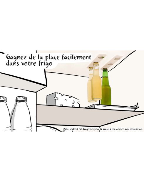 Support magnétique aimanté pour bouteilles beersky gris