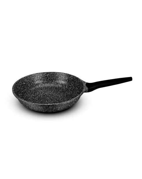 Poêle fonte d'aluminium effet pierre gisors p20tfi induction noire - D.20 cm