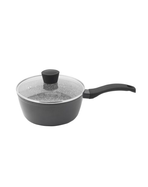 Casserole aluminium forgé induction granit infusion cas18tfi gris/noir - D.18 cm