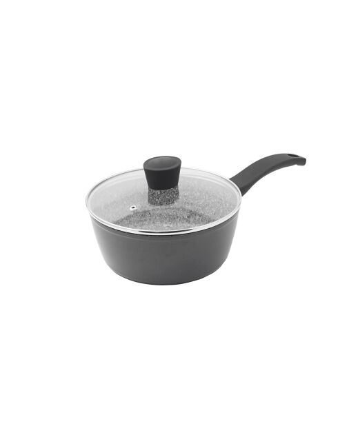 Casserole aluminium forgé induction granit infusion cas18tfi gris/noir - D.18 cm