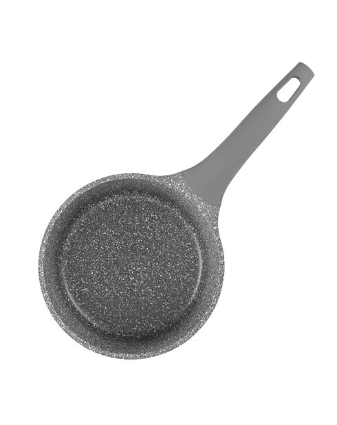Casserole fonte d'aluminium induction effet pierre vertu cas18tfi grise - D.18 cm