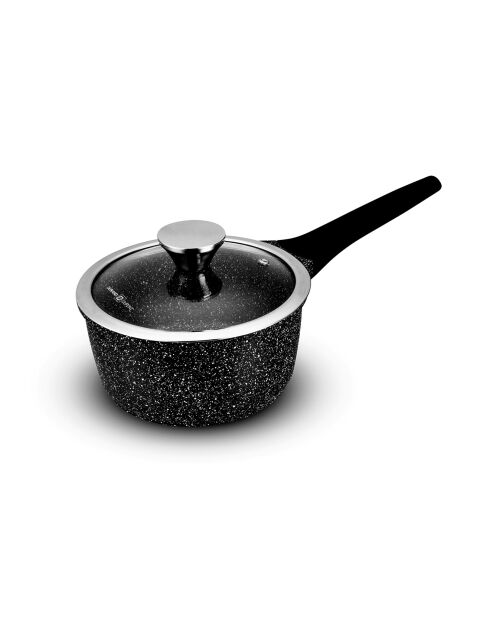 Casserole fonte d'aluminium effet pierre gisors cas18tfi noire - D.18 cm