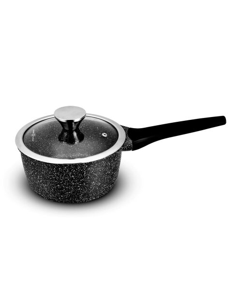 Casserole fonte d'aluminium effet pierre gisors cas18tfi noire - D.18 cm