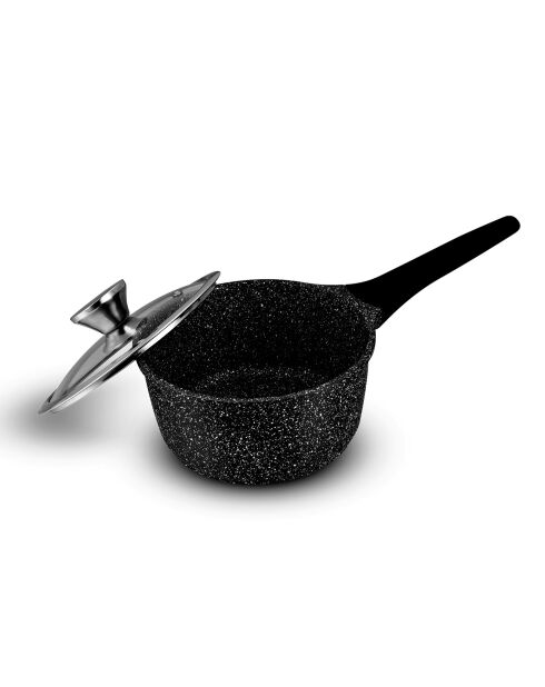 Casserole fonte d'aluminium effet pierre gisors cas18tfi noire - D.18 cm